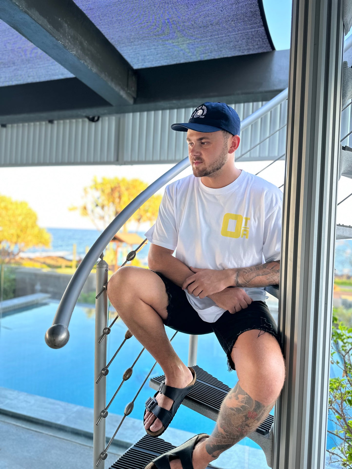 Navy 6 Panel Surf Cap